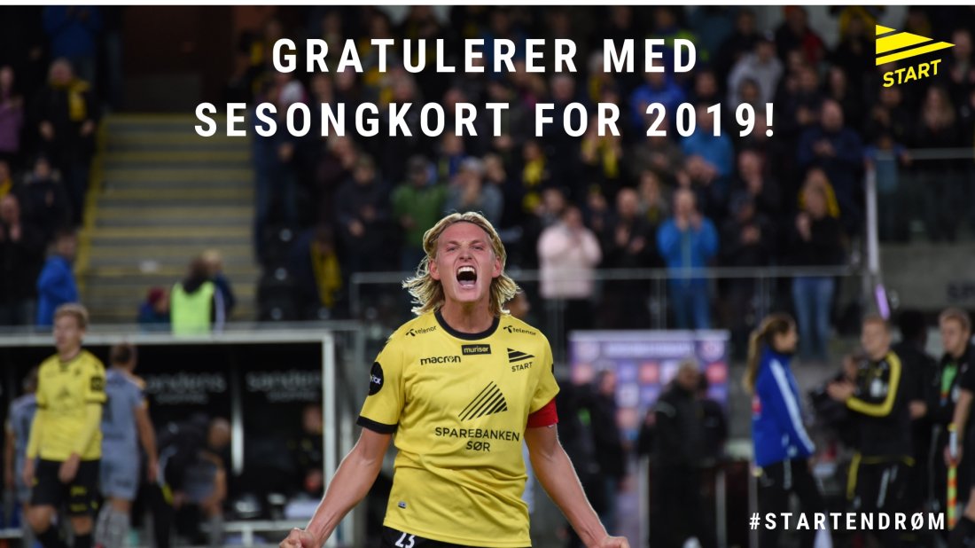 Gratulerer med sesongkort på Sparebanken Sør arena