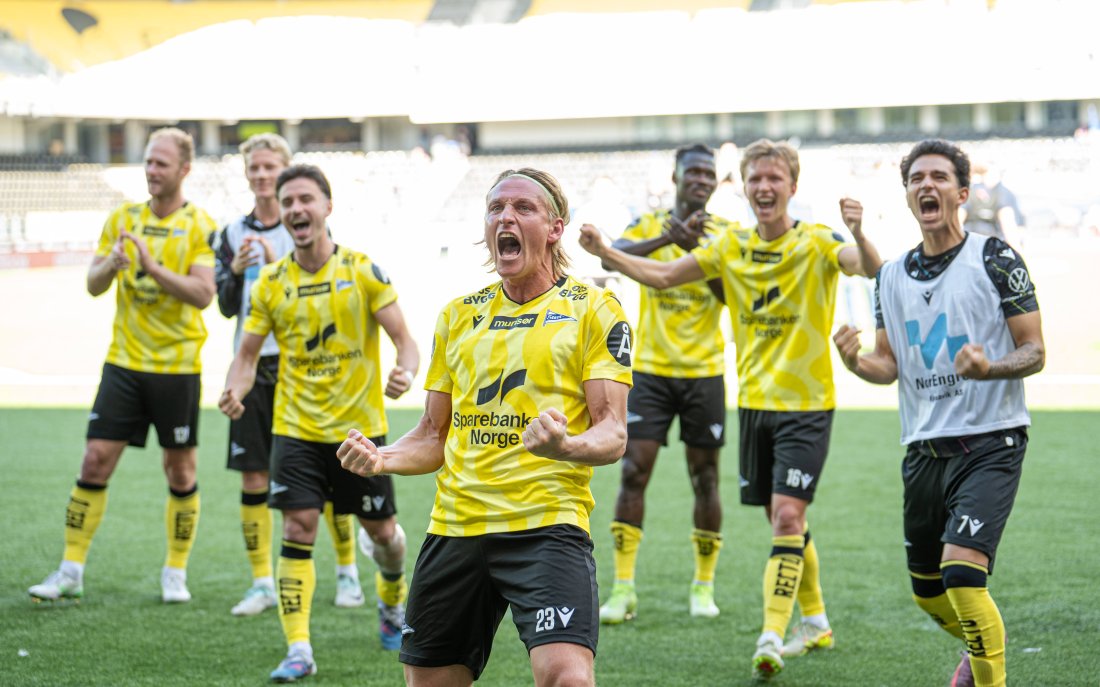 Første seieren vår i årets Eliteserie! Den smakte rimelig godt. Foto: Espen Gundersen.