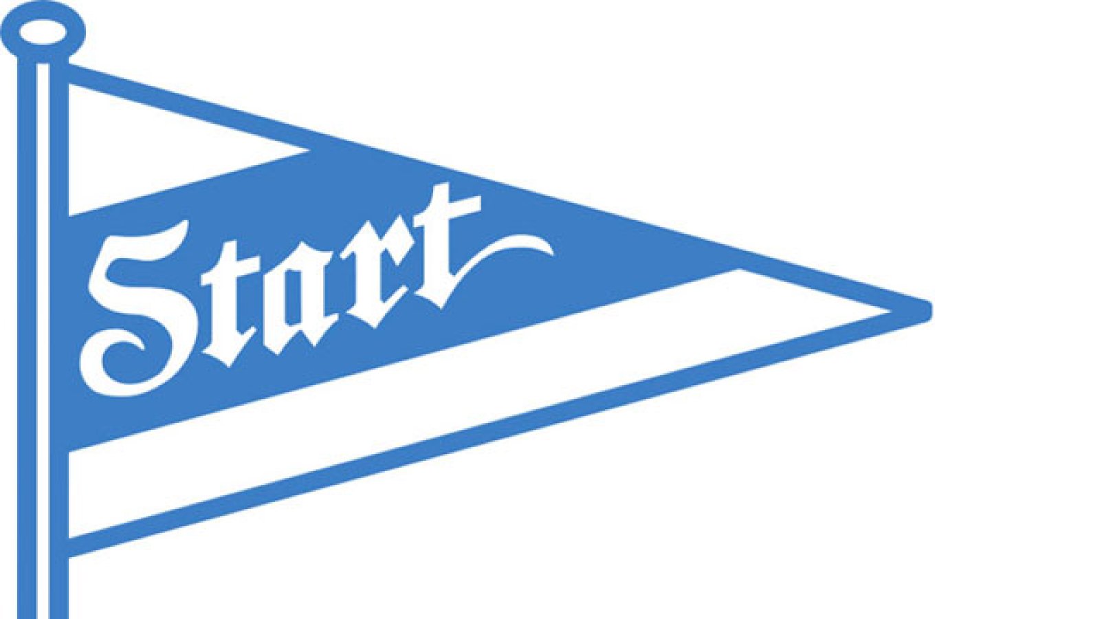 IK Start flagg logo blå-hvit
