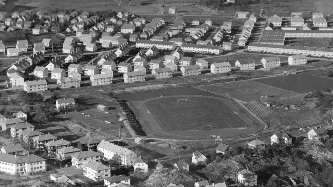 Kristiansand stadion ca 1950 - Vest-Agder-museet Kristiansand