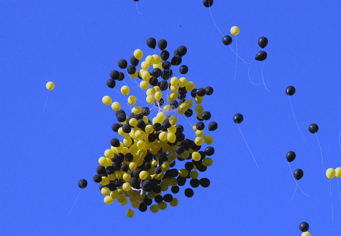 Ballongene slippes da Sør Arena er åpnet